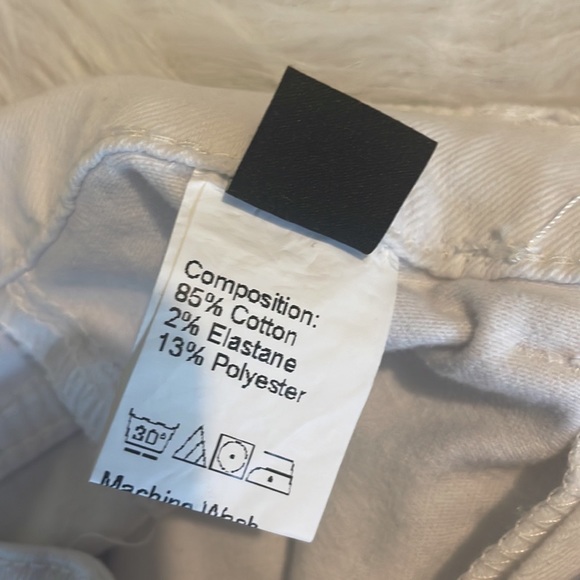 SHEIN white tall slant ripped skinny jeans size small - Picture 6 of 7